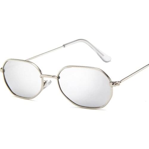 2021 Retro Small Oval Sunglasses Women Vintage Shades Black Red Metal Color Sun Glasses For Female Fashion Designer