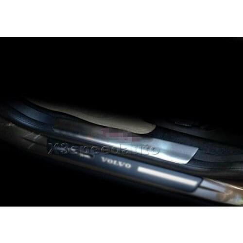 Car-styling Stainless Steel Inside Rear Bumper Door Sill Plate Scuff For Volvo XC60 2014-2016