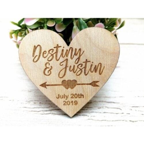 Wedding favors fridge magnet Custom rustic Save the Date invitation Arrow wood magnets Wedding favors for guests Thank You gifts