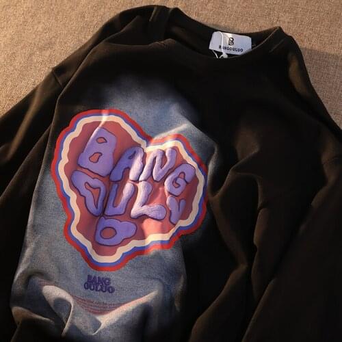 Oversized Sweatshirt Harajuku Pullover Gothic Cotton Long Sleeve Letter Hip Hop Tops Y2k Streetwear Grunge Winter Woman Clothes