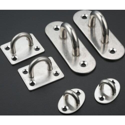 1Pc Stainless Steel U-Shape Ceiling Mount Metal Hook Anchor Hanger Ceiling Fans/Leisure Sofa/Sandbags/Hammocks/Rings Fixed Hook