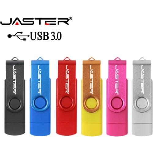 JASTER New USB 3.0 USB flash drive pen drive 256GB 128GB 64GB 32GB 16GB 8GB OTG 2 in 1 High Speed Pendrive for Android/PC