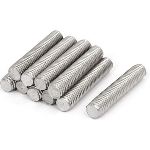 UXCELL M10 X 50Mm 304 Stainless Steel Fully Threaded Rods Bar Studs Fasteners 10 Pcs