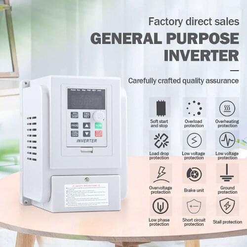 VFD 2.2KW Inverter CNC Spindle Motor Speed Controller 1.5KW/2.2KW/4KW 220V 3-Phases Fequency Converter 50Hz to 60Hz