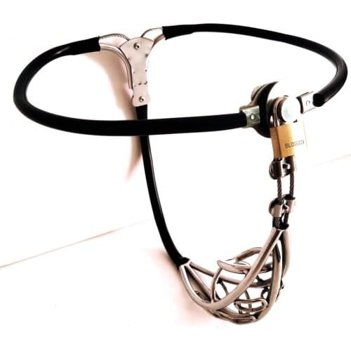 Stainless Steel Latch Male Chastity Belt Stainless Steel Cock Penis Ring Chasity Device Cock Cage BDSM Sex Toys for Men Sex Shop