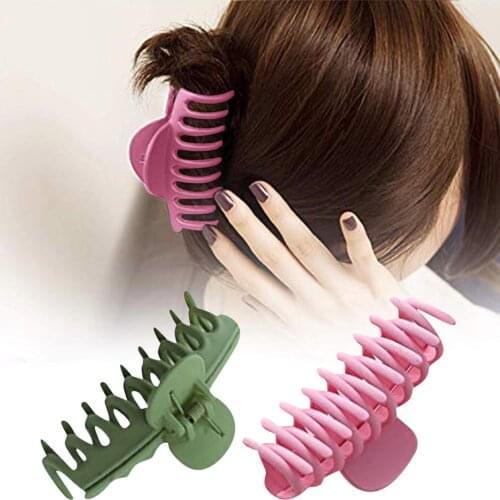 2cps Claw Clip For Women Tough Colorful Plastic Hair Claw Large Size Hair Clamps Claw Clip Crab For Hair Accessories For Hair 3G
