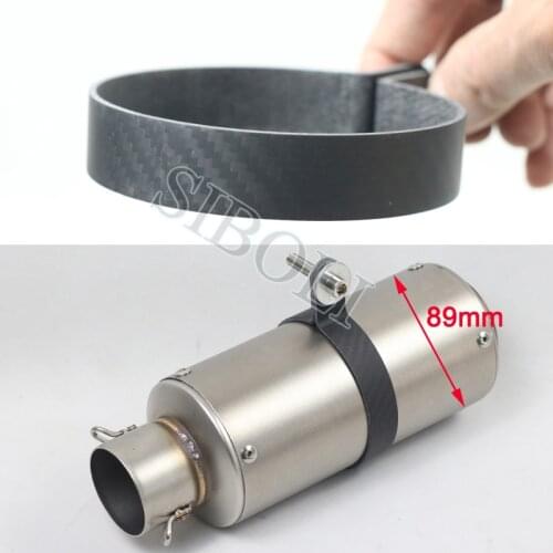 Motorcycle Exhaust Real Carbon Fiber Clamp With Screw For 89mm Diameter Exhaust SC Pipe Free Shipping CL001
