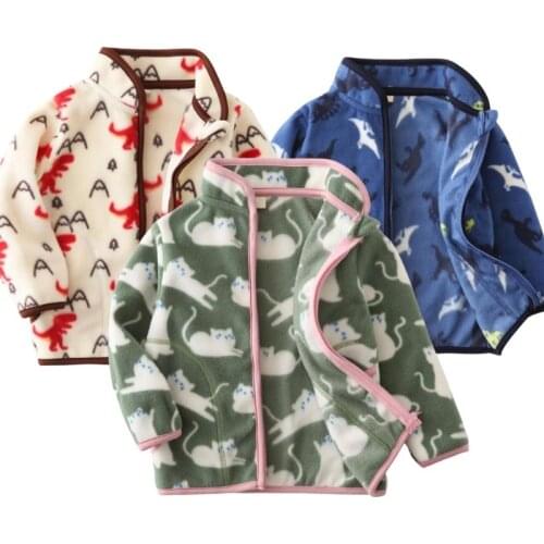 Winter Sweater Kids Boys Fleece Jacket Long Sleeve Zipper Plus Velvet Keep Warm Childrens Coat Baby Girls Cardigan New Arrival