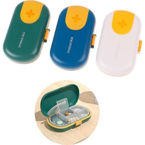 1PC Portable Pill Box Distributed Mini Large Capacity Storage Box Travel Sealed Moisture-proof Medicine Box