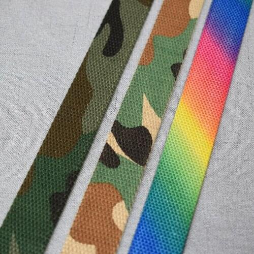 1 Yards Width 25mm Cotton Surface Ribbon Printed Ribbon Luggage Belt Strap Rope Dog Pet Collar Leash Harnes