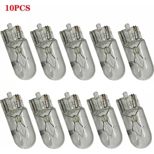 10pcs Car T10 Halogen w5w 168 Wedges 12V 5W Xexon Signal Lamp Super White Instrument Light Reading Light Clearance Lamp