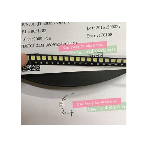 100pcs JUFEI LED Backlight 1210 3528 2835 1W 3V 107LM Cool white LCD Backlight for TV TV Application 01.JT.2835BPWP2-C LED