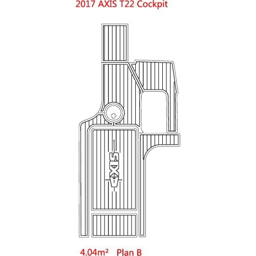 2017 AXIS T22 Cockpit 1/4" 6mm EVA Faux Teak Decking MARINE CARPET