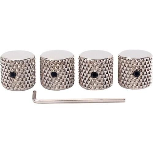 4Pcs Electric Guitar Knobs, Bass Knobs, Dome Knob Volume Tone Guitar Speed Control Knobs For Electric Guitar And Bass