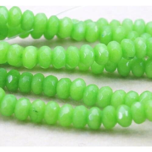 5x8mm faceted Light green chalcedony abacus shaped loose beads 15" DIY women jewelry making