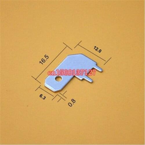 6.3 Inserts Plug Spring Terminal PCB Solder lug L type Corner Flag thickness 0.8 two legs welding sheet