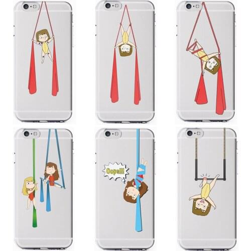 Aerialist circus gift silk yoga Soft Clear Phone Case Cover For Iphone 12Pro Mini 11Pro Max Se2 6s 6 7 8 plus 5s 5 X XS XR Xsmax