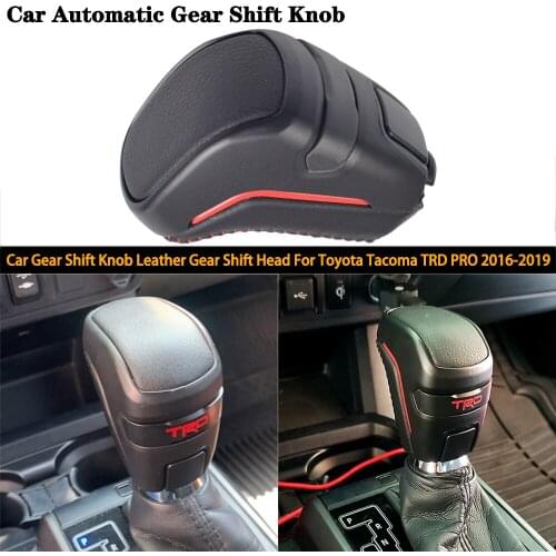 Automatic Gear Shift Knob Leather Gear Shift Head PTR57-35170 for Toyota Tacoma TRD PRO 2016-2020