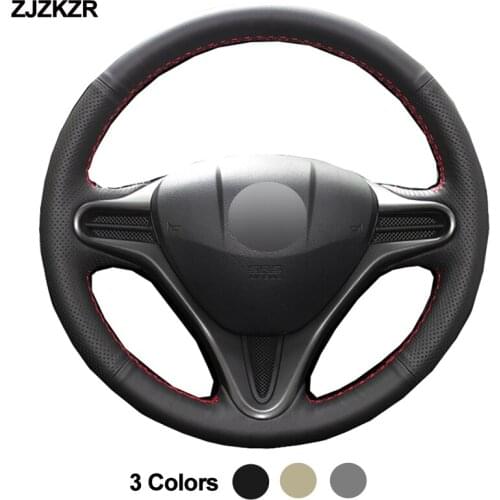 Car Auto Steering-Wheel Cover Braid For Honda Fit City Jazz 2009 - 2013 Insight 2010 - 2014 Funda Volante 2010 2011 2012 2013