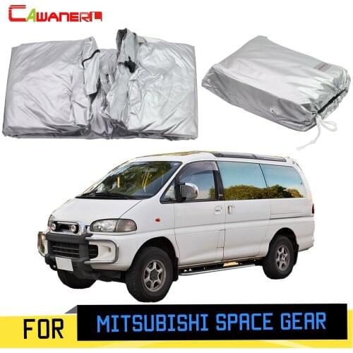 Cawanerl Car Cover Anti-UV Outdoor Sun Rain Snow Protector MPV Cover With Password Lock For Mitsubishi Space Gear 1994-2007