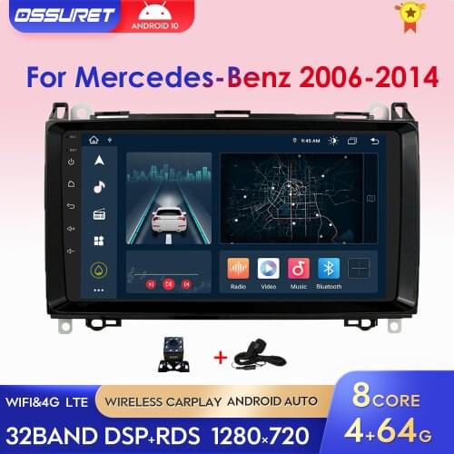 Android10 Car Multimedia Player Navigation GPS Radio For Mercedes Benz A150 B160 W169 W245 Viano Vito W639 Sprinter W906 Wifi BT