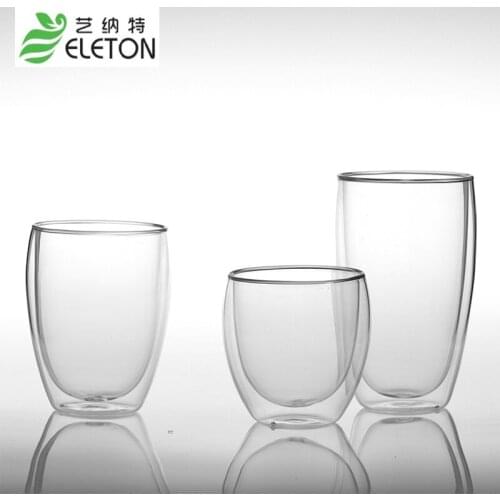 ELETON 1 Pcs Heat-resistant double wall glass cup Beer Coffee Cup Set Handmade Creative Beer Mug Tea Mugs Transparent Drinkware