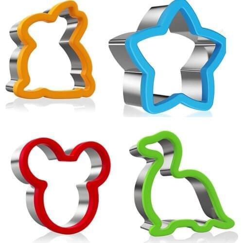Stainless Steel Cookie Cutter Biscuit Mold with Guards Cake Fruit Sandwich Cutting Baking Tools Kitchen Accessories