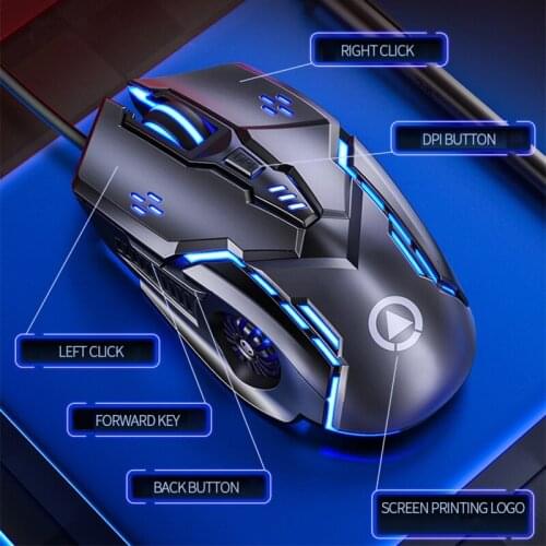 G5 Wired Gaming Mouse Wired Mouse 6D 4-Speed DPI RGB Gaming Mouse For PUBG