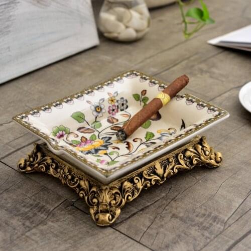 Living room household creative ashtray American Ceramic CIGAR ASHTRAY decoration