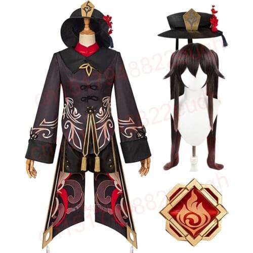 Game Genshin Impact Hu Tao Cosplay Costume Anime Outfits Dress Genshin Impact Halloween Carnival Women Girl Uniforms Full Set