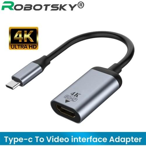 USB Type C To Mini DP VGA Gigabit RJ45 Adapter Cable 4K 60HZ USB 3.1 Type C To HDMI-compatible Converter Audio Cable For MacBook