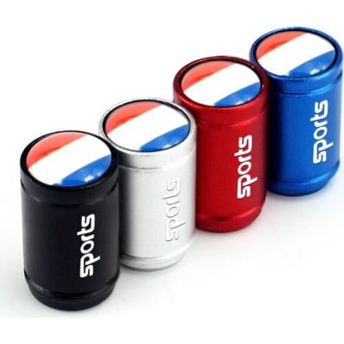 Car Wheel Valve Caps For France Flag Auto Tire Airtight Covers For Peugeot 508 Alfa Romeo 159 Skoda Fabia Abarth Citroen C3