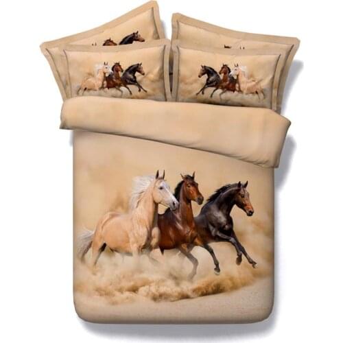 Horse bedding sets quilt duvet cover bedspreads bed in a bag sheets linen doona twin full queen super king size double single