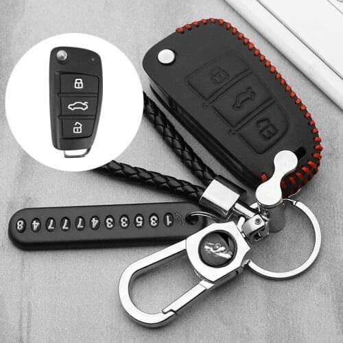Leather car key case Cover For Chery Key Case Protecting Holder ARRIZO7 E3 E5 A3 A5 Tiggo 3 5 Fulwin2 Eastar Remote car styling