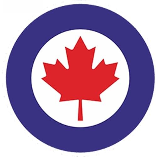 SZWL Canada RCAF Air Force Round Vinyl Car Sticker Creative Decal Bumper Stickers Waterproof Sunscreen Auto Accessories,8cm*8cm