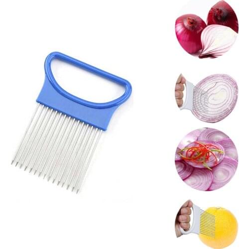 Easy Cut Onion Potato Holder Fork Stainless Steel Onion Chopper Cutter Slicer Tomato Holder Cutter Kitchen Accessories 10