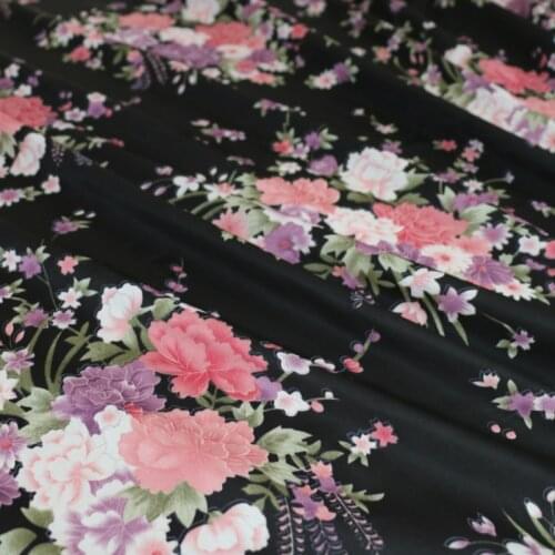 Satin Fabric Ribbon Packing Material Women Dress Print Satin Polyester Charmeuse Decoration Cloth Textiles