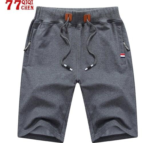 Mens Summer Cotton Shorts Casual Bermudas Boardshorts Homme Boardshorts High Quality Elastic Waist Beach Short Pant Male