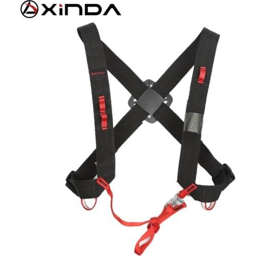XINDA Climbing Ascending Decive Shoulder Girdles Adjustable SRT Chest Safety Belt Harnesses Rock Climb Safety Protection