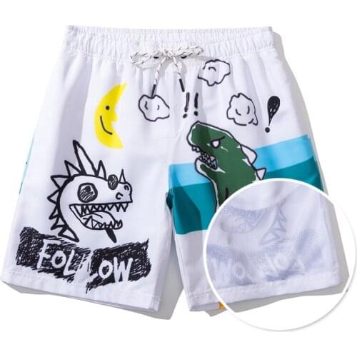 New print beach shorts 2021 summer men sexy swimwear men bikini surf swimsuit sports shorts breathable swim briefs beachwear