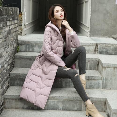 2021 Spring New Autumn Winter Female Stylish Hooded Jackets Windproof Female Parkas Ladies Warm Cotton Padded Quilted Coat H1292