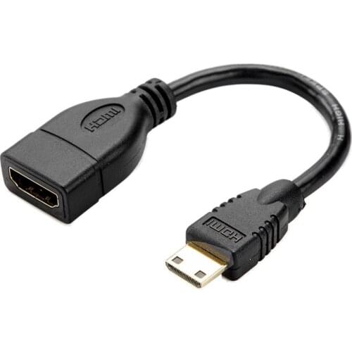 Mini HDMI Cable 0.5ft Mini-HDMI Male to HDMI Female Adapter, Support 1080P Full HD,for Camera,Camcorder,Graphics Card, Projector