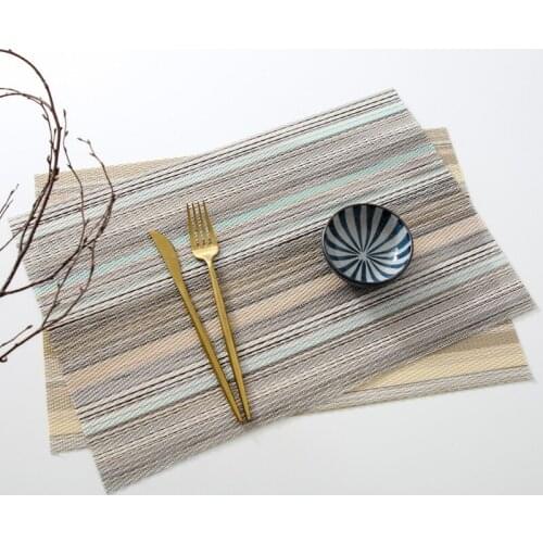 Placemats Washable PVC Table Cloth Pad Mat Tablemats Stain-Resistant Dining Disc Bowl Pad Coaster Non-slip PVC Pad Table Decor