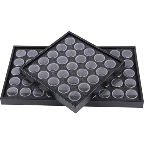 Empty 25/50 Space Nail Art Powder Gems Rhinestone Storage Container Case Box Plate Manicure Tool