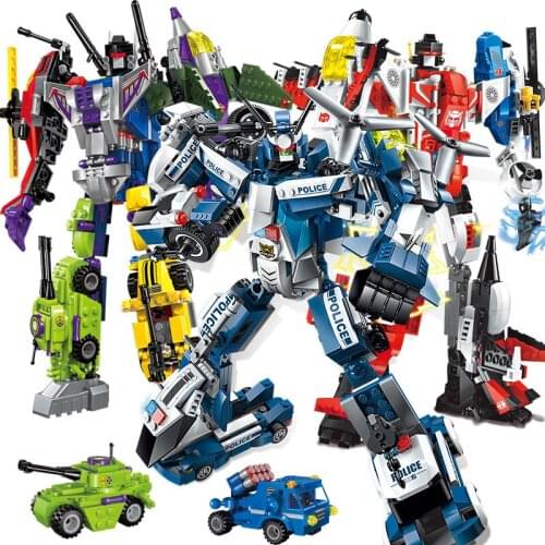 Enlighten Transformer Robot Mars Creator God of War Fight Model Educational Building Blocks For Kids DIY Birthday Present Bricks