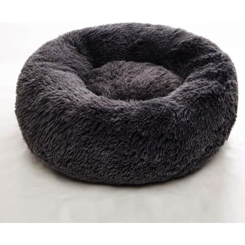 Dog & Cat Long Plush Pet Bed Calming Beds - Ultra-soft Pets Basket Kennel Dog Round Cat Winter Cushion Warm Sleeping Bag Mat