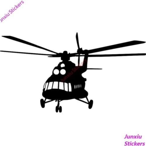 Reflective Mi-8 Russian Helicopter Car Stickers Creativity Cover Scratches Waterproof Bumper Windshield Boot Decals KK20*11cm