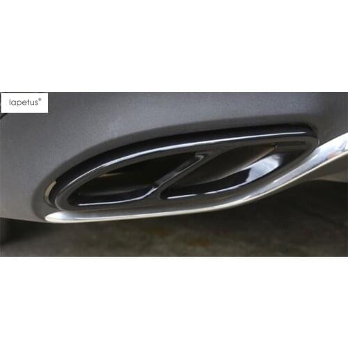 Lapetus Exterior Refit Kit For Mercedes-Benz GLC X253 2016 - 2020 Rear Exhaust Pipe Decor Frame Cover Trim Accessories