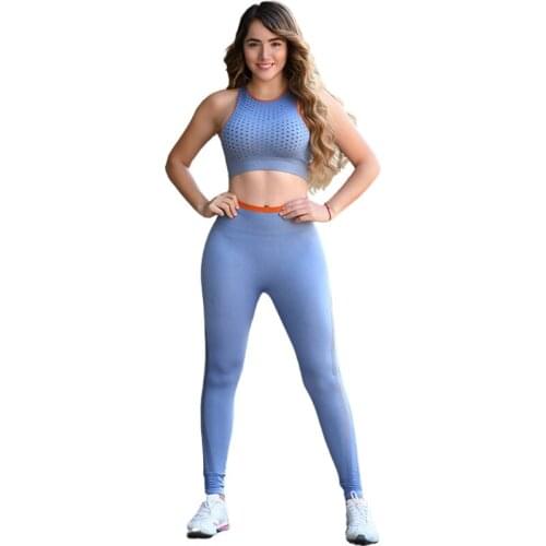 Women Yoga Suit Sports Bra and Leggings Fitness Workout Clothes Sleeveless Solid Tracksuit Yoga Set Female High Waist Seamless