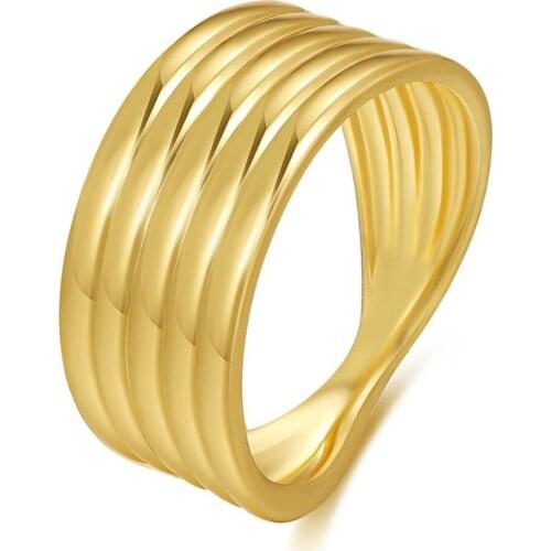 Silk Ribbon Shape Gold Ring Ins Stripe Knot Anel Masculino Punk Jewelry Exaggerated Irregular Fashion Midi Rings Women Men